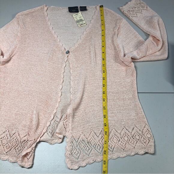Tailor B. Moss NWT vintage light peach cardigan large - Picture 5 of 7